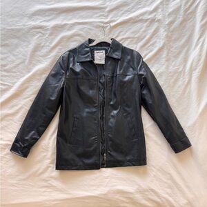 Garage Black Faux Leather Jacket